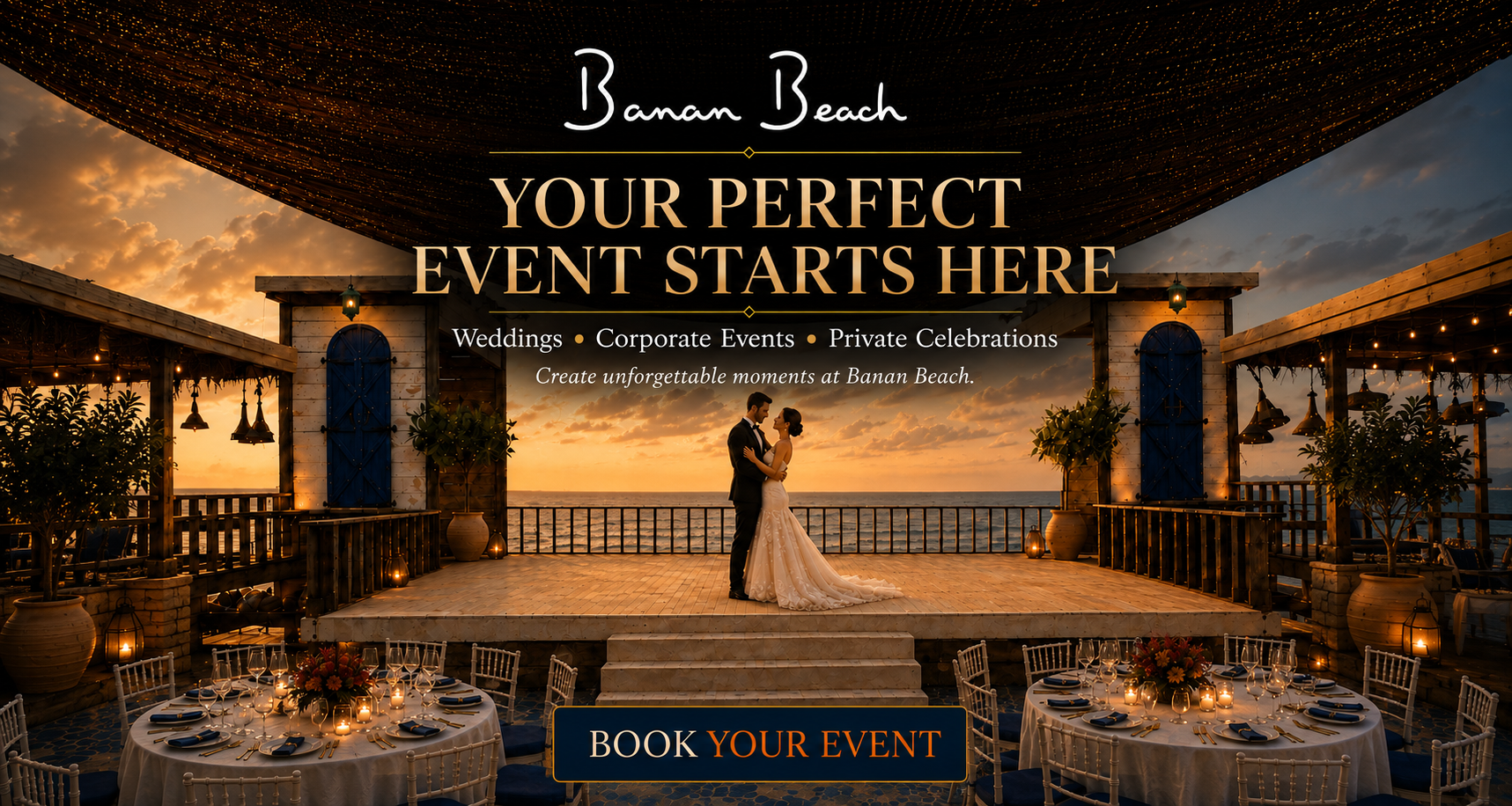 Book your events at Banan Beach