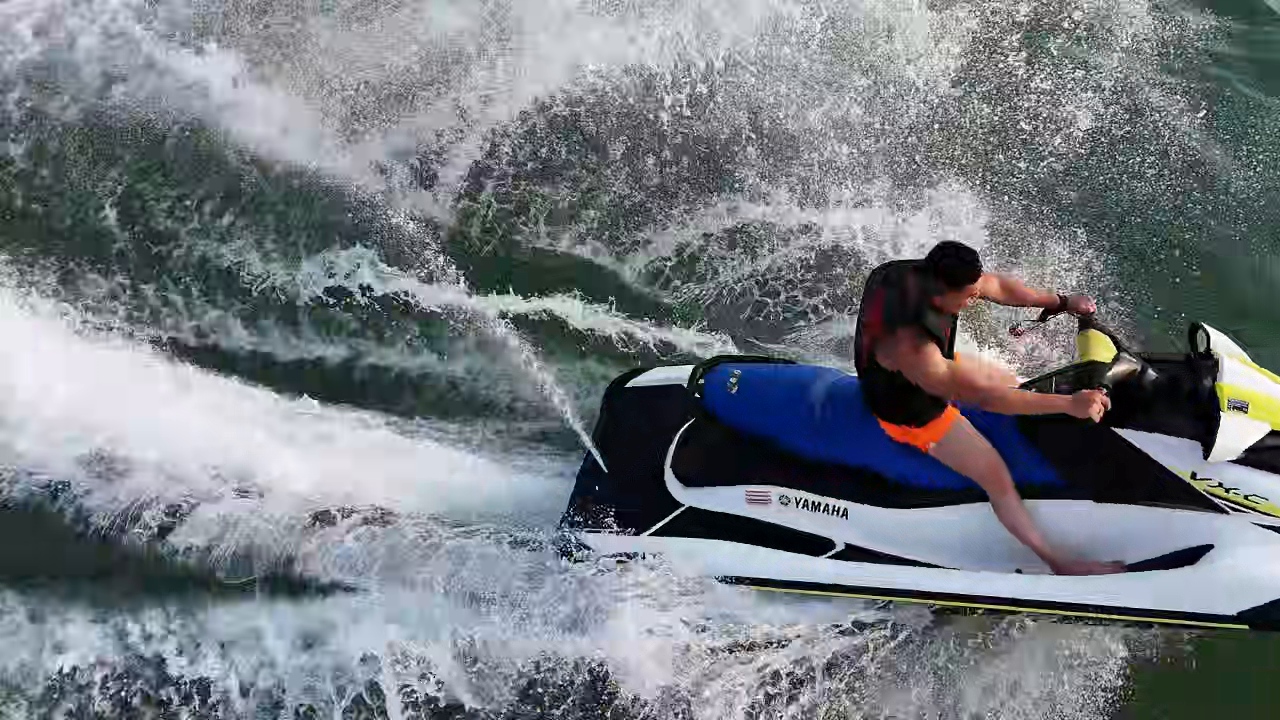 Watersports action on the sea at Banan Beach